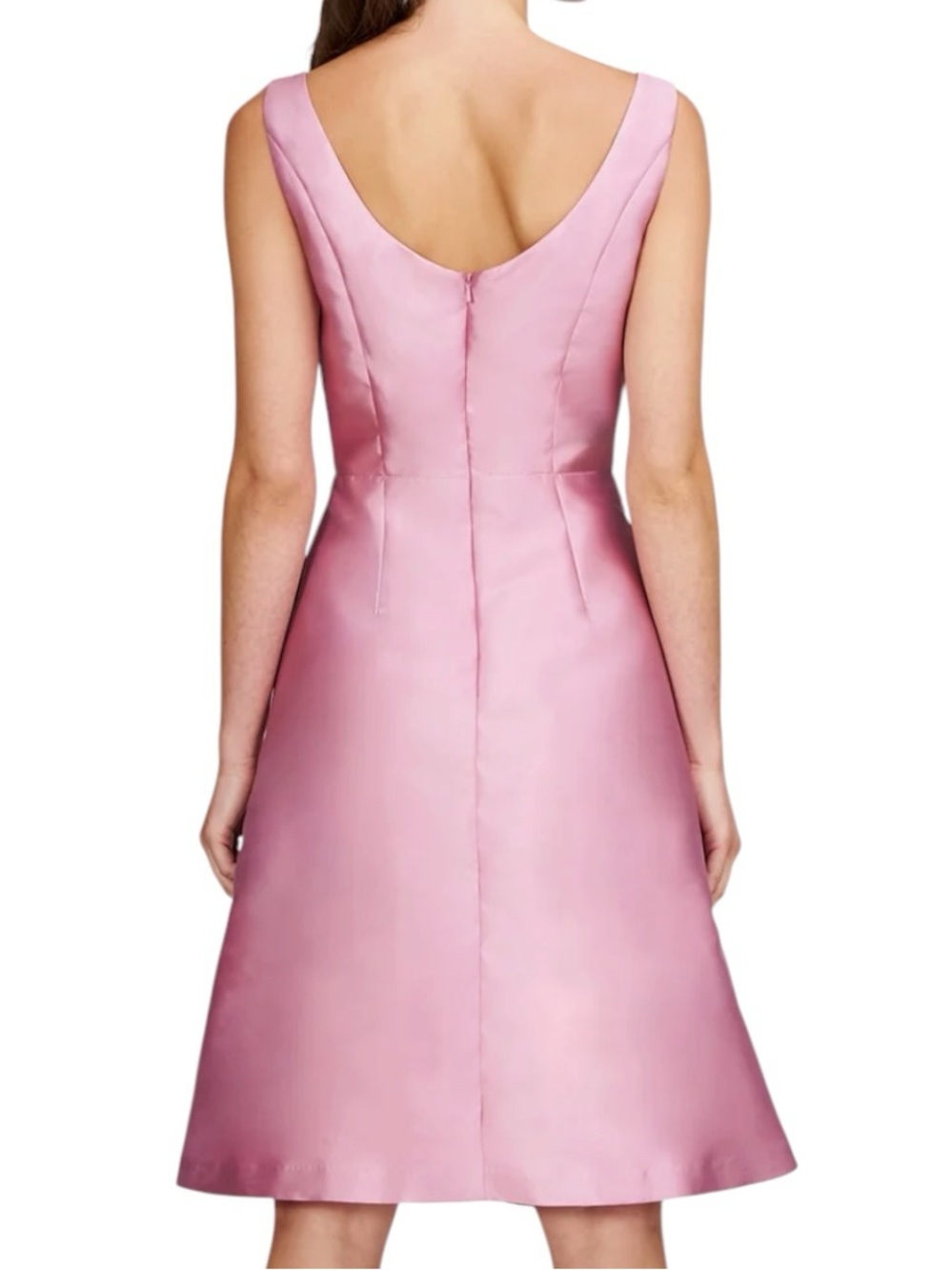 NWT KAY UNGER Pink Sleeveless Floral Embellished Knee Length Dress Size 6 - Picture 3 of 6